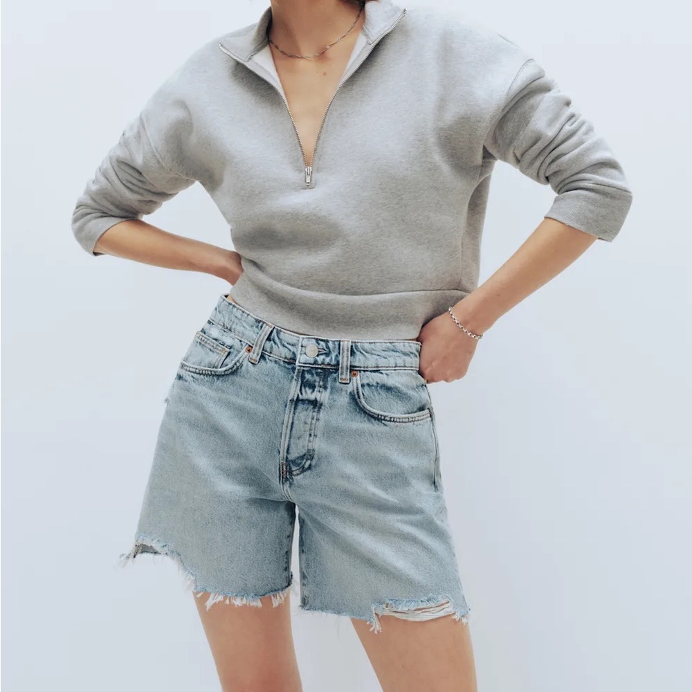 Reformation Raye Mid Rise 6” Relaxed Jean Shorts